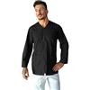 tessile astorino Ricamo 0 - Giacca Uomo da Lavoro - Casacca per Parrucchieri, Barbieri, Estetisti, Pasticcere, Imprese di Pulizie, Centri Sanitari - Made in Italy (Nero, XL)