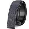 Vatee's Cintura di ricambio in vera pelle delle donne/uomini senza fibbia 38mm Larghezza 120cm Lunga Blu