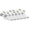 Caterpillar 12 Paia Calzini Sneaker Lavoro Lunghezza Caviglia - Rinforzo Punta Tallone - Supporto Arco Plantare - Cotone (Bianco, 39-42)