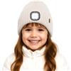 ATNKE Bambini LED Illuminato Berretto Cappello,USB Ricaricabile 4 LED Corsa Cappello Lampada Torcia Mani Invernale Calda Pile Foderato Lavorato Beanie Regali per Ragazzi e Ragazze