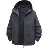 HEONSATI Impermeabile Imbottito Donna Poncho Con Cappuccio Antivento Traspirante Trench Da Pioggia Sportivo Leggera a Vento Giacca Antipioggia Resistente Alle Rughe Per Escursionismo Viaggi Bianco