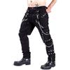 Generisch Pantaloni gotici da uomo Steampunk Punk Pantaloni con tasche a catena pantaloni cargo Hip Hop Punk Rock Grunge Pants Estetici Y2K Streetwear Rockwear Stile Scuro Maglione Ragazzi, Nero , 39