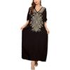 YouKD - Abito lungo in stile bohémien, kimono da donna, taglia grande, cardigan, copricostume da spiaggia, vestaglia, A1 nero., Etichettalia unica