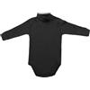 SalGiu Body Lupetto Neonato Manica Lunga (3 pezzi) 100% Caldo Cotone Mezzo Collo Invernali (Nero, 18 mesi)