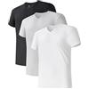 DAVID ARCHY Maglia Intima da Uomo Business,Canottiere e Magliette Intime da Uomo Realizzata in Micro Modal con Scollo a V Maglia Intima Morbida Manica Corta Morbida Piacevole, Pacco da 3