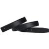 GANGTU Reversible H Microfibra Cinture in pelle Sostituzione Cinturino senza Fibbia 32mm Larghezza Nero Grigio
