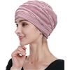 Alnorm Rughe Turbante Elegante Salviette Regali Chemo Copricapo per le donne, antracite/rosa, Taglia unica