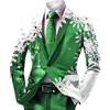 Mymyguoe Giacca di Natale da uomo, per feste, blazer, elegante giacca sportiva, tuta di Natale, per feste, per Natale, feste, stile slim fit, a maniche lunghe, per albero di Natale