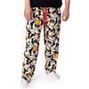 Pingu Pantaloni da salotto multicolori da uomo | Pantaloni da pigiama con coulisse e personaggi per rilassarsi | Abbigliamento casual | Design a cartoni animati | Abbigliamento da salotto comodo