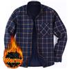 Generisch Camicia da lavoro da uomo a quadri, termica, con tasche, in lana di montone, a quadri, in flanella spessa, imbottita, in pile, giacca da escursionismo, autunno, inverno, giacca da uomo