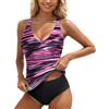 Generic Tankini Taglie Forti con Ferretto e Spalline Regolabili, Sostegno Extra, Donna, Costume da Bagno Curvy e Confortevole