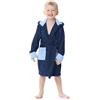 Ladeheid Accappatoio Bambina e Bambino in Spugna di Cotone LA40-103(Blu Marino/Blu (D12/M9), 98-104)