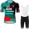 RDCYCLIST 2024 Pro Team BORAHansgrohe Maglia da ciclismo da uomo Completo, maglia da bicicletta traspirante per mountain bike, pantaloncini con bretelle kits GEL Paddad (5XL)