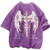 FYHTC T-Shirt Teschio Croce Y2K Goth Alt Grunge Gothic Emo Aesthetic T-Shirt Alt Vintage Grafica