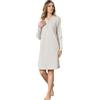 SNELLY Camicia da Notte Serafino Autunno Inverno Donna Caldo Cotone Interlock, CL525