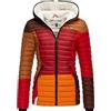 Navahoo Giacca da mezza stagione Colorblocking leggera trapuntata con cappuccio, Foglie autunnali multicolore, S