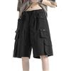 FCOOLYEET Pantaloncini in denim da uomo Y2k Baggy Star Jorts Jeans Loose Fit Patchwork Jeans Shorts Y2k Streetwear, Cargo2#nero, XL