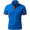 VMSUCIJ Polo Elegante Uomo Manica Corta in Cotone Camicia con Tasca Sportiva Slim T-Shirt