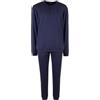 Generico Pigiama Invernale Lungo da Uomo in Caldo Cotone Interlock Nottingham (IT, Testo, L, Regular, Regular, Avio 071)