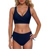 Generico Costume da Bagno Donna 2 Pezzi Bikini Mare Push Up Imbottito Curvy Piscina Taglie Forti Set Triangolo Vita Alta Spiaggia Beachwear Swimwear 2026