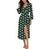 PrinStory Accappatoio da Donna Leggero con Maniche a 3/4, con Scollo a V, Kimono