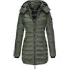 Earnmore Nuova Giacca Invernale Imbottita in Cotone da Donna, Giacca Imbottita Slim Aderente di Media Lunghezza da Donna, Giacca Imbottita in Caldo Piumino