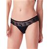 Cotonella 6 Pezzi Slip Donna Mini Realizzato in Cotone con Inserti di Pizzo Nero 4/L