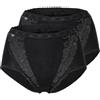 Sloggi 2 Pezzi Slip Alti Donna Chic Maxi, Nero 44