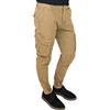 Evoga Pantaloni Uomo Cargo Slim Fit Jeans con tasconi Laterali (50, Beige)