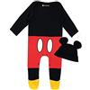 Disney Set di Tutina da Notte e Cappello per bambino Mickey Mouse Rosso 3-6 Mesi