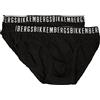 Dirk Bikkembergs Slip Uomo Bikkembergs Confezione 2 Pezzi Elastico a Vista Cotone Elasticizzato Underwear Articolo BKK1USP02BI Bipack Briefs
