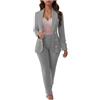 Richymfa Tailleur Donna Eleganti da Cerimonia Pantaloni e Giacca Completo da Donna con Risvolto Business Suit con Bottone Completi di Pantaloni 2 Pezzi per Matrimoni e Feste