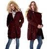 Generic Giacche premaman da donna invernali in caldo pile foderato cappotto con cappuccio 3 in 1 capispalla ispessito da donna giacca in cotone taglie forti con tasche e giacca con coulisse cappotto vintage
