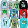 MINECRAFT Maglietta Maniche Lunghe Bambino - T-Shirt 100% Cotone | Modelli Singoli a Scelta | Stampe Creeper & Personaggi - 6/12 Anni | Idea Regalo Gamer [54792 Grigio - 10 Anni]