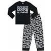 thepyjamafactory Pigiama lungo con stampa Do Not Disturb Gaming Mode Activated All Over bianco, Nero , 11-12 Years