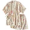 OWLONLINE un-brand Pigiama Yukata Kimono Giapponese a Maniche Corte da Donna (Taglia L, A4)