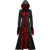 NaLatia Costume Halloween Costume da Vampiro Vestito Gotico da Vampiro con Collana, per Cosplay Halloween Carnevale