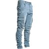 ShangSRS Uomo Pantaloni Jeans Tasche Laterali e Jeans Skinny con Piedi Piccoli Slim Fit Uomo Casual Jeans (as6, Alpha, x_l, Blu-1, XL)