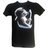 Generico T-Shirt Maglia Nera Gatto Che Suona la Chitarra Rock Stampata Direttamente su Tessuto Taglie da Uomo Idea Regalo (XXL)