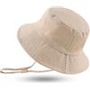 XIAOHAWANG Cappello da sole per neonati e bambini, con dinosauro, cappello alla pescatora, cappelli da spiaggia per bambini, cachi, 0-3 mese