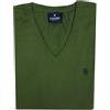 Coveri Maglione Uomo Scollo V Pullover Punta Tinta Unita Elegante Classico 100% Cotone