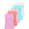 LOREZA ® 5 Cannottiera da Bambina in Cotone Canotta Intima con Strass - 2-13 Anni