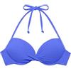 YAMAMAY - Bikini Parte Alta, Push-up con Ferretto, Donna, Textured, Blu Royal, monocromo