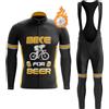 Mydawan Abbigliamento Ciclismo Uomo Invernale Completo Bici MTB,Maglia Ciclista Maglietta da Ciclo Termico Vello Giacca Manica Lunga e Salopette Pantaloni con 19D Gel Imbottiti,Tuta Bicicletta Strada(D9,4XL)