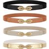 WERFORU - Cintura da donna intrecciata e sottile, con nappa, cintura in vita, in tessuto sottile, per abito