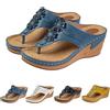 SHANBOYU Ortopediche Donna Estive,Sandali Donna Estive Zeppa,Sandali Infradito da Donna con Supporto Ad Arco,Fascite Plantare Sandali Donna(Blue,38 EU)