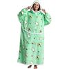 LATH.PIN Felpa Coperta con Cappuccio Unisex Coperta Indossabile da Divano Wearable Blanket Sweatershirt Plaid Caldo con Maniche Tasca Oversize Taglie Forti