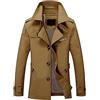 Generico Trenchcoat Lana Uomo Lungo Casual Cappotto in Tweed Classico Soprabito a Maniche Lunghe Doppiopetto Elegante Trench Lungo da Uomo a Vento Ufficio Business Nuovi Capispalla Viaggi Invernale Slim Fit