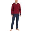 RAGNO Pigiama Uomo Lungo Serafino Cotone Leggero Rigato UA26N1