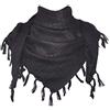 Explore Land - Sciarpa tattica in cotone, shemagh/keffiyeh da deserto, con nappe, per uomo e donna, nero, taglia unica
